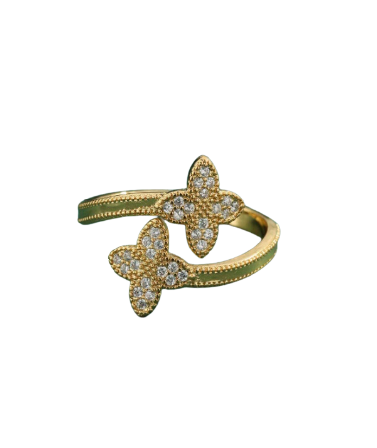 Radiant Flower Ring in 18K Gold Plating