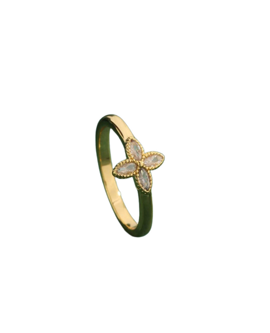 Radiant Flower Ring in 18K Gold Plating