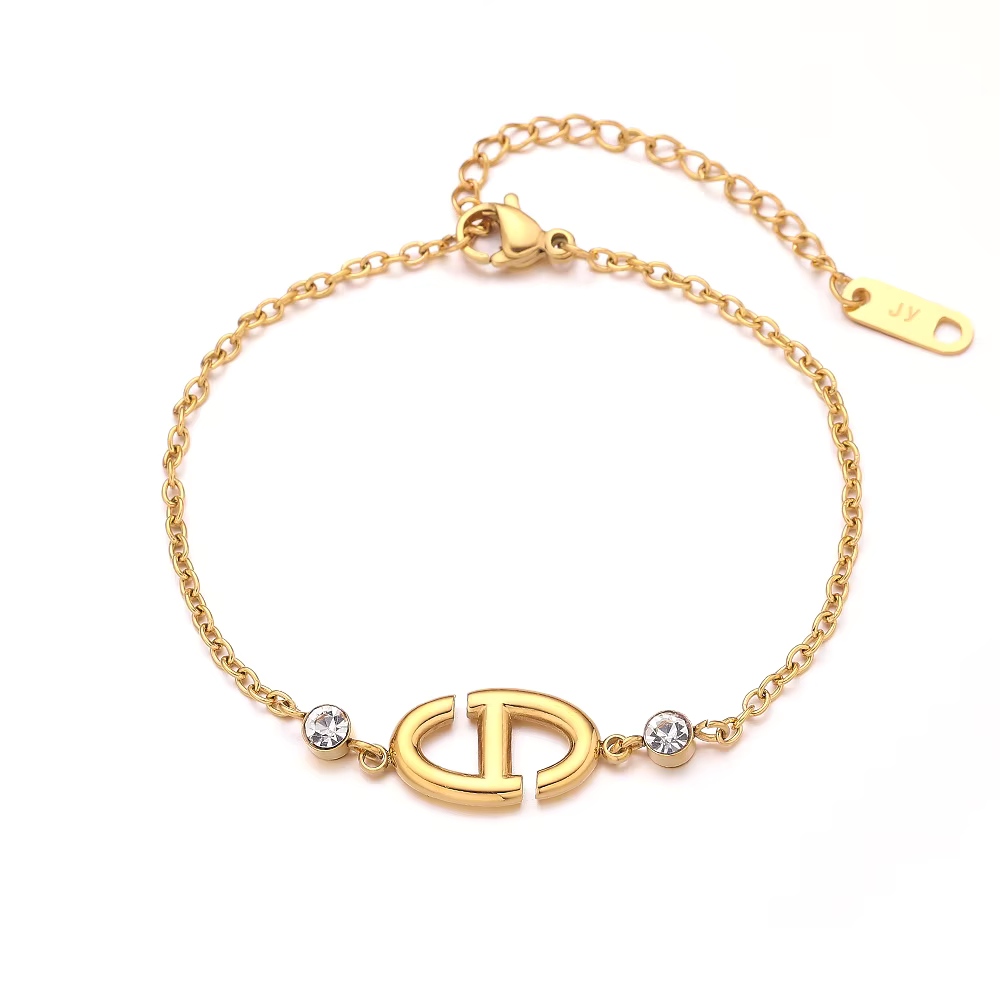 Bracelet with Crystal Accents 18K Gold-Plated